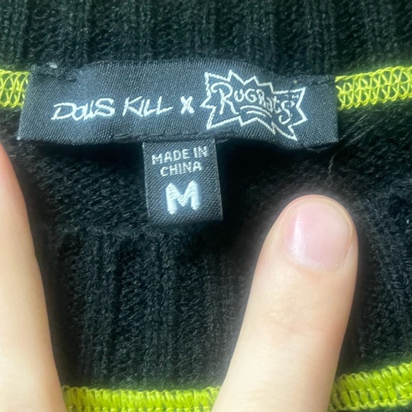 🆕 Dolls Kills Rugrats Reptar Oversized Sweater Medium 90’s Nostalgia - Picture 6 of 6